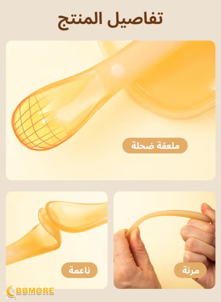 2 Pcs Soft Silicone Baby Feeding Spoon BPA-Free Gum-Friendly Ergonomic Shallow Training Spoon for 4 Months+ Infants Toddlers First Stage Self-Feeding Dishwasher Boil-Proof with Storage Box - Image 5