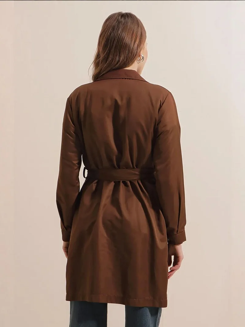 BIG DART BDART Double Breasted Elastic Trench Coat