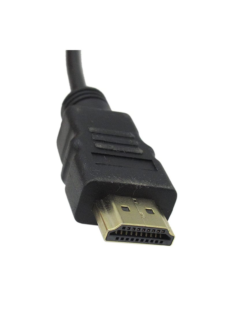SYOSI - HDMI to VGA Cable HDMI to VGA Adapter 1080P Unidirectional HDMI Male to VGA Male Cable for Monitor Active HDMI to VGA Cable Adapter for Laptop PC Projector TV Black 1.5m - Image 1