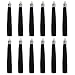 PPhtony 12Pcs Keychain Tassels 33 inch Small Faux Leather Tassel Pendant for Earring Necklace Jewelry Making and Crafts DIY 85 cm Black - Image 2