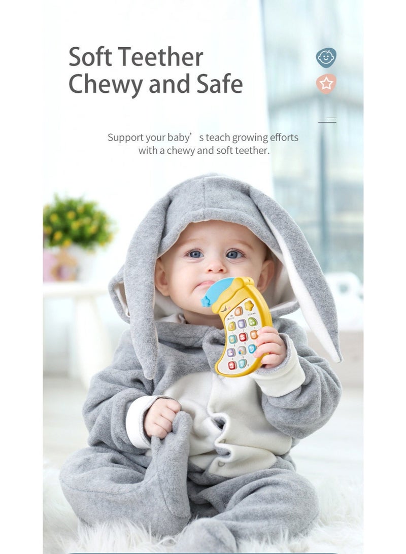 Children's music early education mobile phone toy educational and smart English bite-and-chew phone cartoon moon toy - Image 4