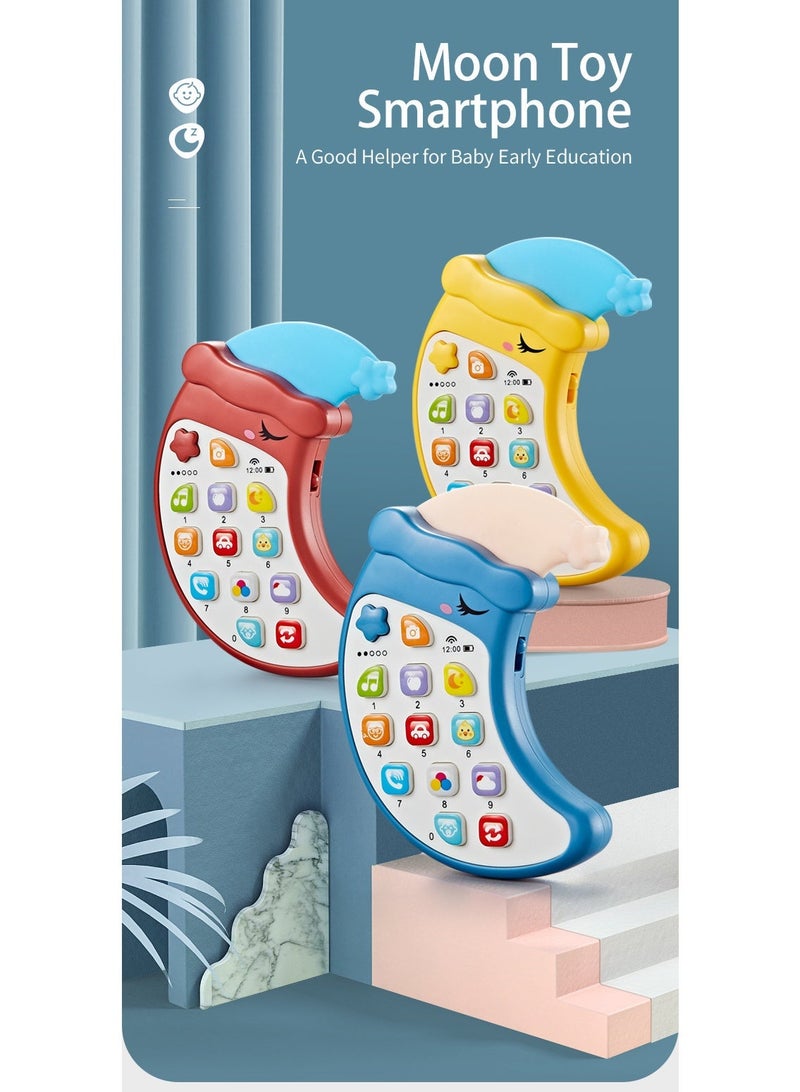 Children's music early education mobile phone toy educational and smart English bite-and-chew phone cartoon moon toy - Image 2