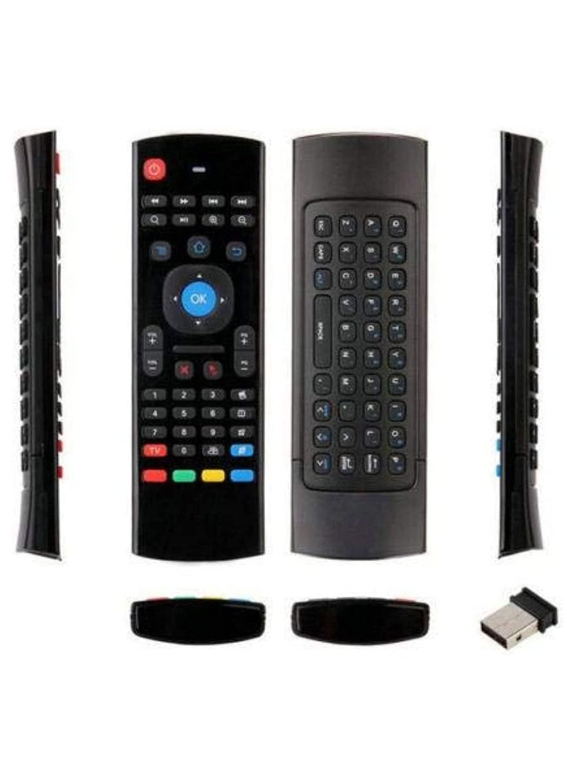 Raxoom MX3 Wireless Fly Air Mouse & Qwerty Keyboard for KODI & Android Smart TV Box, Win PC, Mac - 2.4GHZ  - Image 1