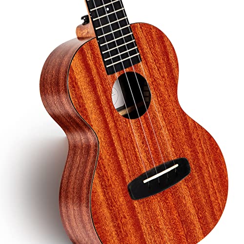 ENYAMUSIC Concert Ukulele 23 Inch Kit in Mahogany Pattern EUC-X1M - Beginner Kit With Online Lessons, Padded Bag, Tuner, Aquila Strings, Strap, Picks and Booklet - Image 3