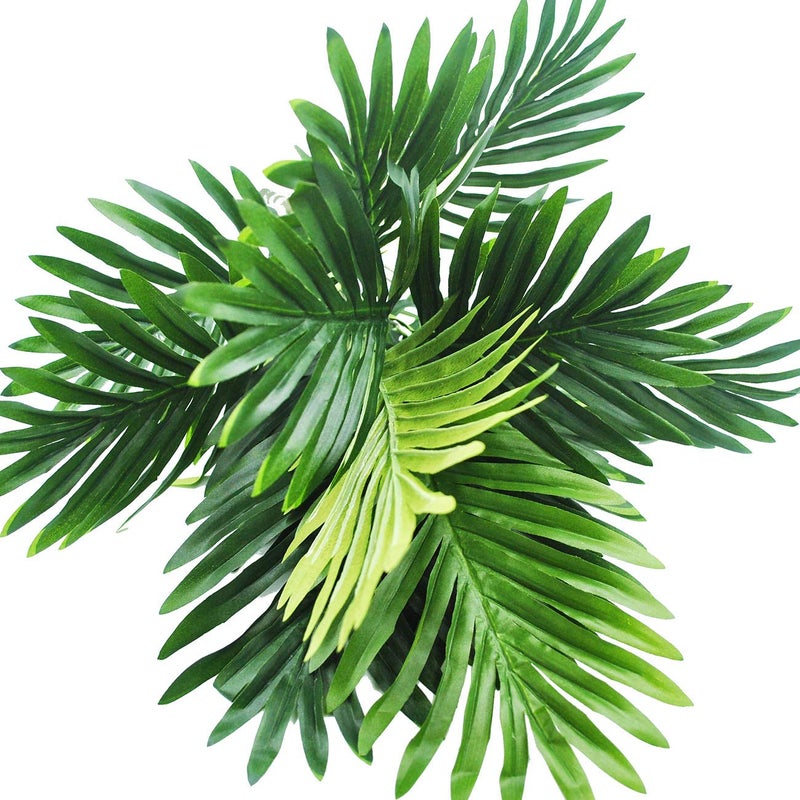 Beebel Artificial Palm Tree 30" Tall UV Resistant Tropical Areca Faux Plants Monstera Leaves Floral Arrangement Safari Leaves Party Suppliers Decorations - Image 3