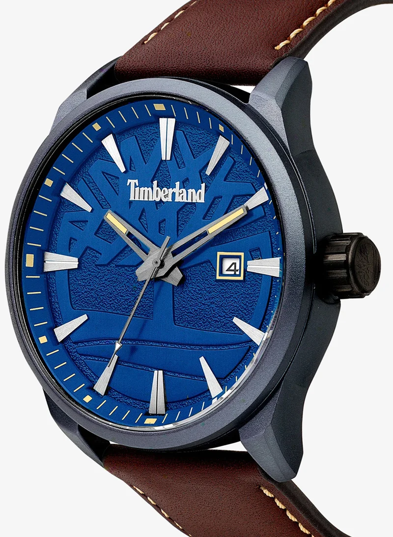 Timberland  Blue Dial Brown Leather Strap Analog Watch for Men for Men | Best Price UAE