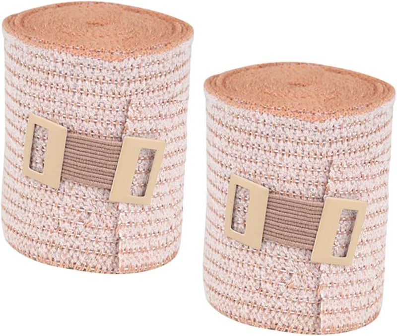 Safigle 2 حزمة من الضمادات المرنة الضاغطة القابلة للتنفس لفافة رياضية دعم الكاحل الركبة القدم - Image 1