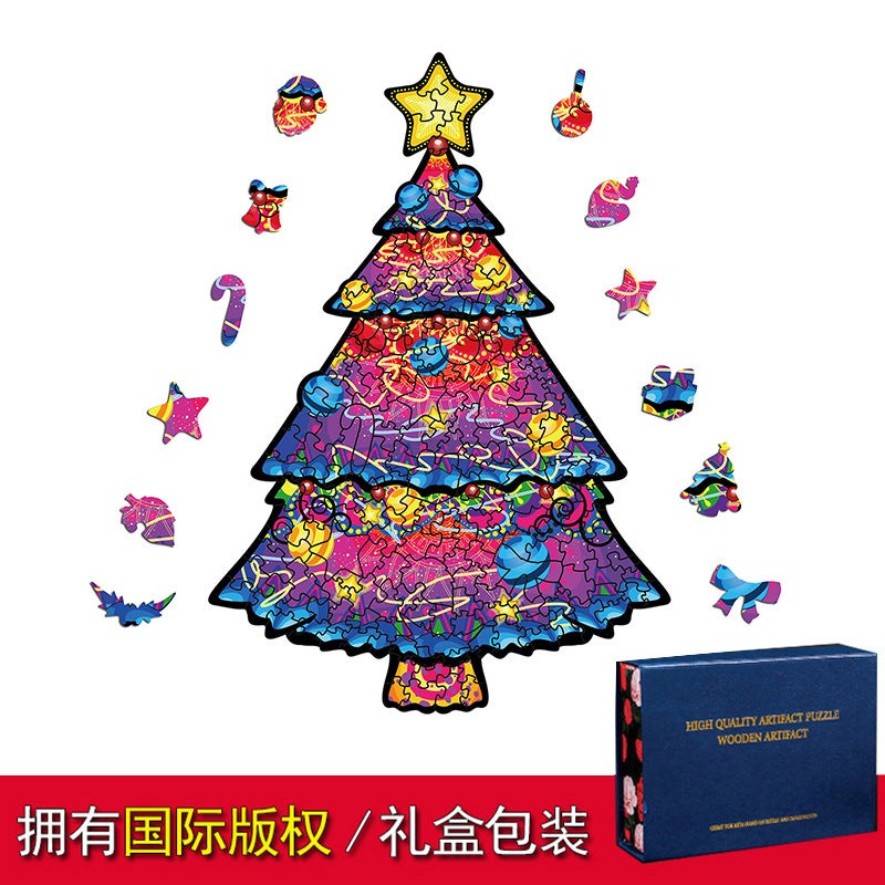 Christmas Owl Lion Wolf Shaped Wooden Puzzle 3D Animal Puzzle Manufacturers Wooden Puzzle Toys - Image 1