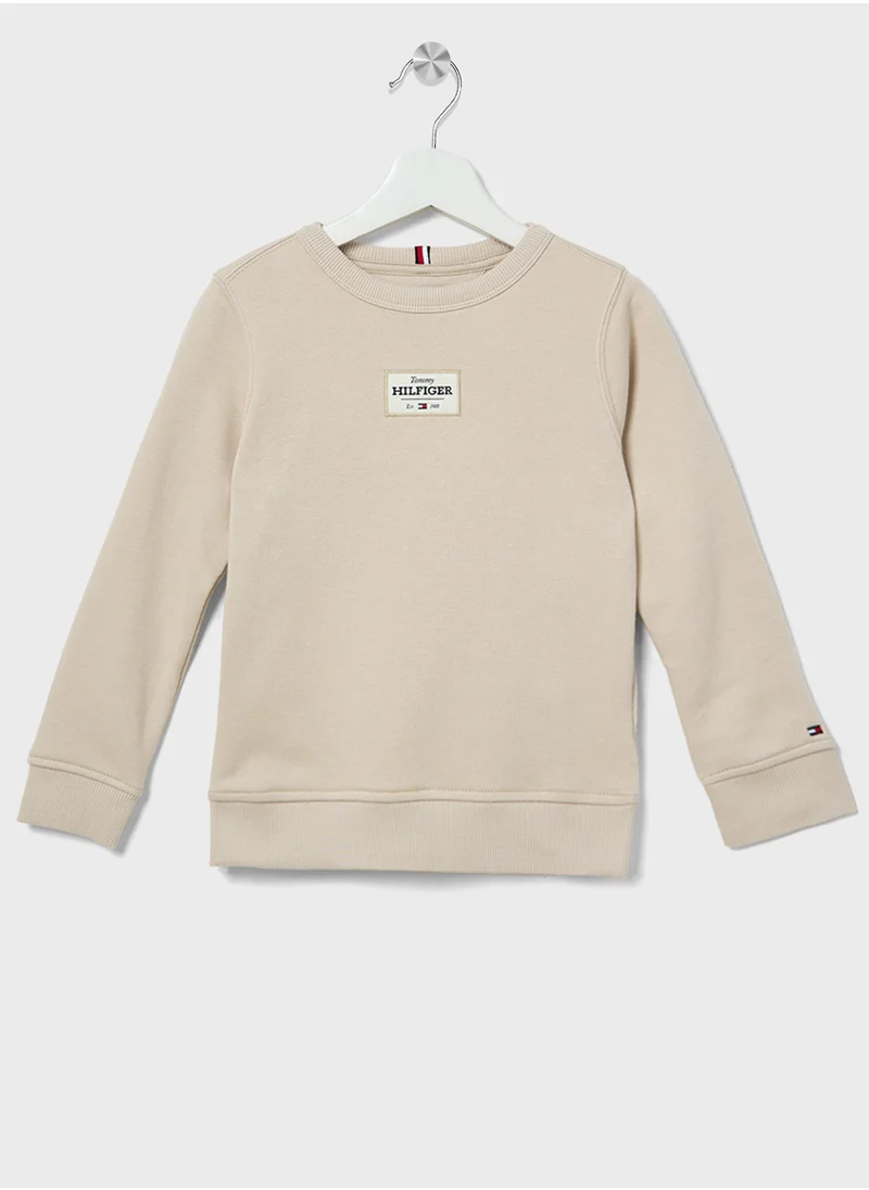 TOMMY HILFIGER Kids Monotype 1985 Logo Label Regular Sweatshirt