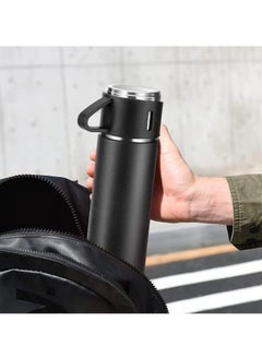 Generic Original 500ml Thermos Mug with 3 Cups, Thermal Bottle, Vacuum Insulated Tea Coffee Thermos 304 Stainless Steel Travel Mug for Hot and Cold Drinks, Perfect for Kids and Babies. Leakproof Design and Great Gift for Outdoor, Office, Home, Sports - Coffee Mug Nescafe Cappuccino Tea - Car Seat Mug - Coffee Mug - Double Wall Stainless Steel Insulated - Vacuum Insulated Stainless Steel Double Wall Thermal Cup for Tea Coffee Travel - Thermos Set with 3 Cups - Stainless Steel Vacuum Insulated Water Bottle - Insulated Flask Set with 3 Cups  - Image 4