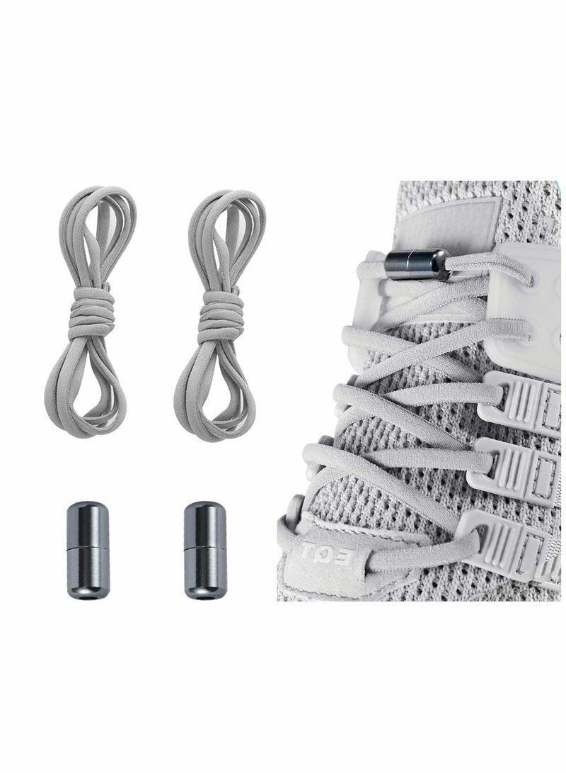 Luckam 2 Pairs of No Tie Shoe Laces Elastic Tieless Shoelaces, One Size Fits All Adult & Kids - Image 1