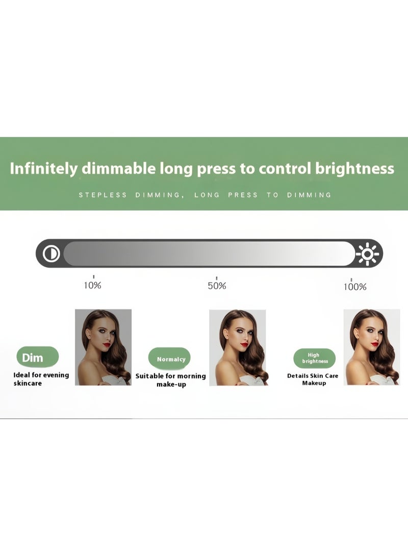 كازادورا مرآة مكياج هوليوود من كازادورا لوكسيول مزودة بإضاءة، مرآة تجميل كبيرة بإضاءة مع شاشة لمس ذكية للتحكم، 9 لمبات LED قابلة للتعتيم، بثلاثة أوضاع إضاءة (دافئة، طبيعية، باردة)، دوران كامل 360 درجة لتعديل الزاوية بسهولة، هيكل معدني مصقول عالي الجودة، مرآة تجميل احترافية مثالية للمكياج والعناية بالبشرة وتصفيف الشعر، تصميم مدمج يوضع على الطاولة ليناسب غرف النوم وطاولات الزينة، هدية فاخرة للنساء والفتيات، لمسة نهائية أنيقة بلونين مميزين (أسود وأبيض)، إضاءة LED ساطعة تمنع الظلال لتطبيق دقيق، سهلة الاستخدام من خلال كابل USB مرفق، مصممة لتوفير تجربة جمال بجودة الاستوديو في المنزل، إضافة أنيقة وعملية لأي روتين تجميل يومي، مثالية للمنزل أو الصالون أو كمرآة شخصية لصانعات المحتوى وفنانات المكياج اللاتي يبحثن عن إضاءة دقيقة وتصميم عصري - Image 4