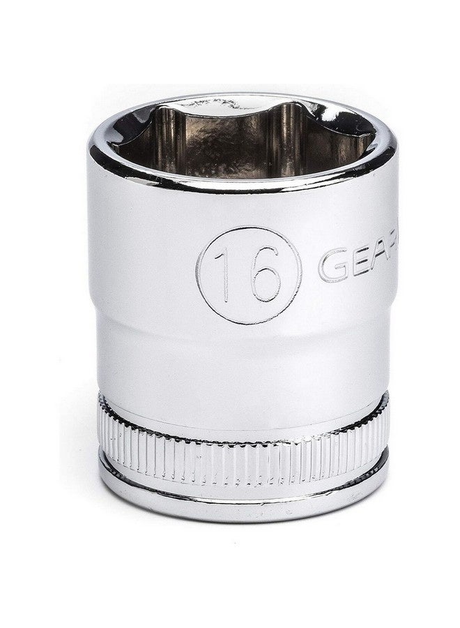 GearWrench Professional 6-Point Standard Metric Socket Silver 3/8 Inch x 16 mm 80384