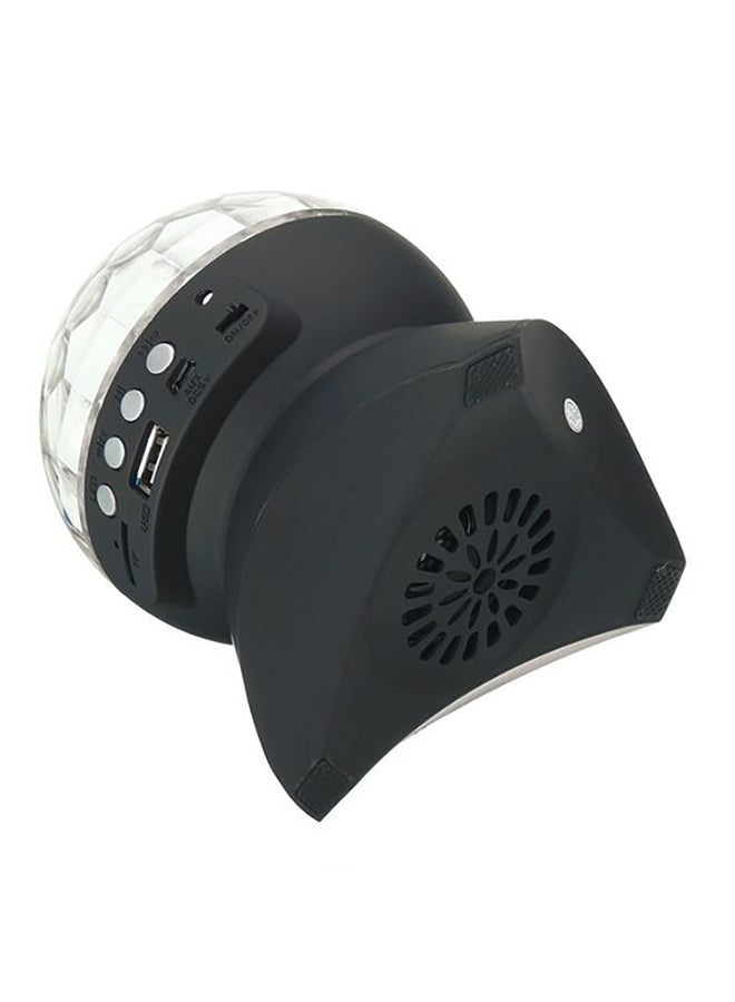 Black Crystal Magic Ball LED Light With Bluetooth Speaker White 14x9centimeter - Image 4