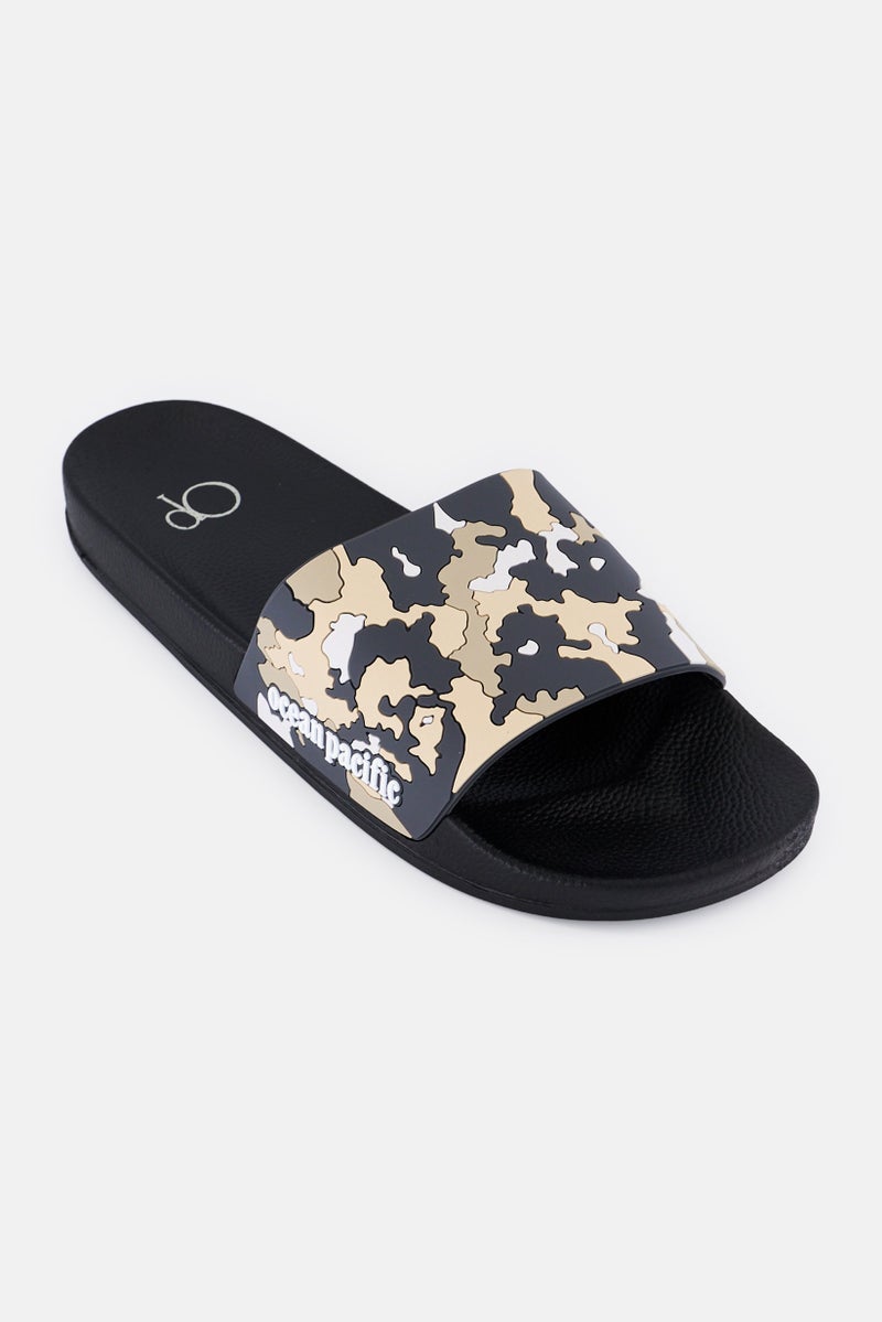 Ocean Pacific Men Camouflage Slip On Slides, Multicolor  - Image 1