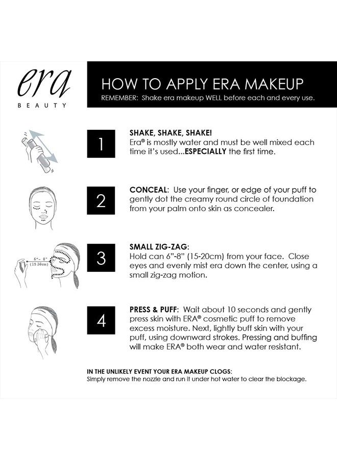 ERA Beauty Era Face Aerobrush Makeup (2.25 Oz, Y1 Vanilla) - Image 4