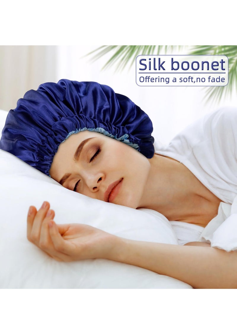 Satin Hair Cap Women's Silk Sleep Cap for Natural Hair - Image 1