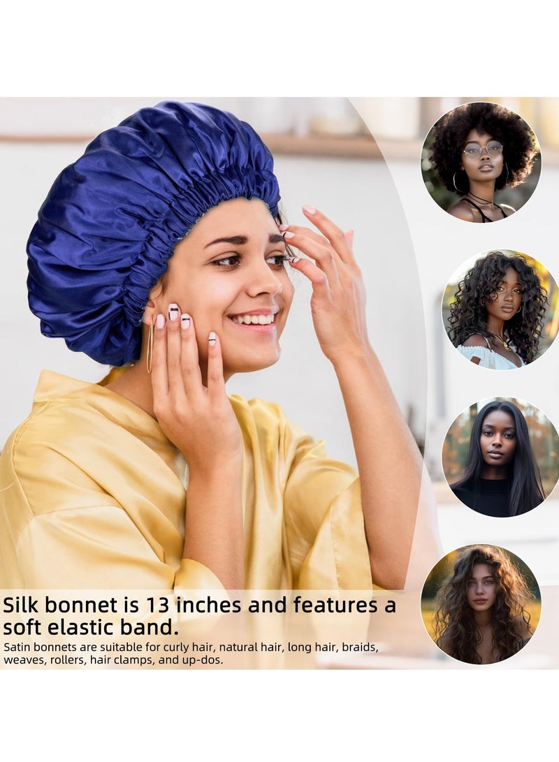 Satin Hair Cap Women's Silk Sleep Cap for Natural Hair - Image 3