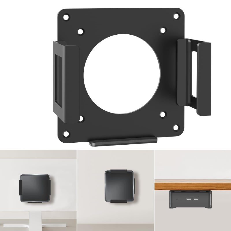 Bedycoon Mini PC Mount for GMKtec VESA Wall and Under Desk Mount for GMKtec G3 Plus G1 M3 Plus M2 Mini Desktop Computer Metal Mini Gaming PC Mounting Bracket for GMKtec with Screws and Cable Straps - Image 2