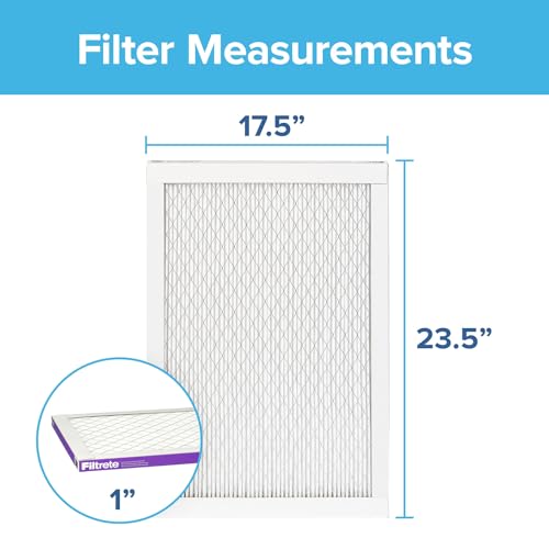 Filtrete 17.5x23.5x1 AC Furnace Air Filter, MERV 12, MPR 1500, CERTIFIED asthma & allergy friendly, 3 Month Pleated 1-Inch Electrostatic Air Cleaning Filter, 6-Pack (Actual Size 17.19x23.19x0.78 in) - Image 2