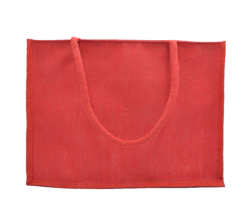 JUTEKA Multicolor spacious Jute Bag with Zipper Closure, Full Size Front Pocket and Large Handles… - Image 4