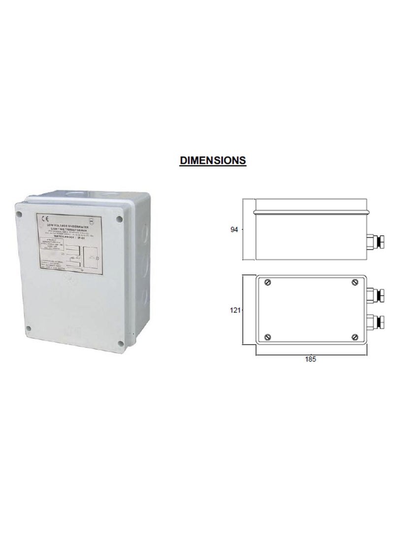 ASTRALPOOL محول أمان مغلف IP-65 للمسبح - 130 فولت ASTRALPOOL  - Image 2