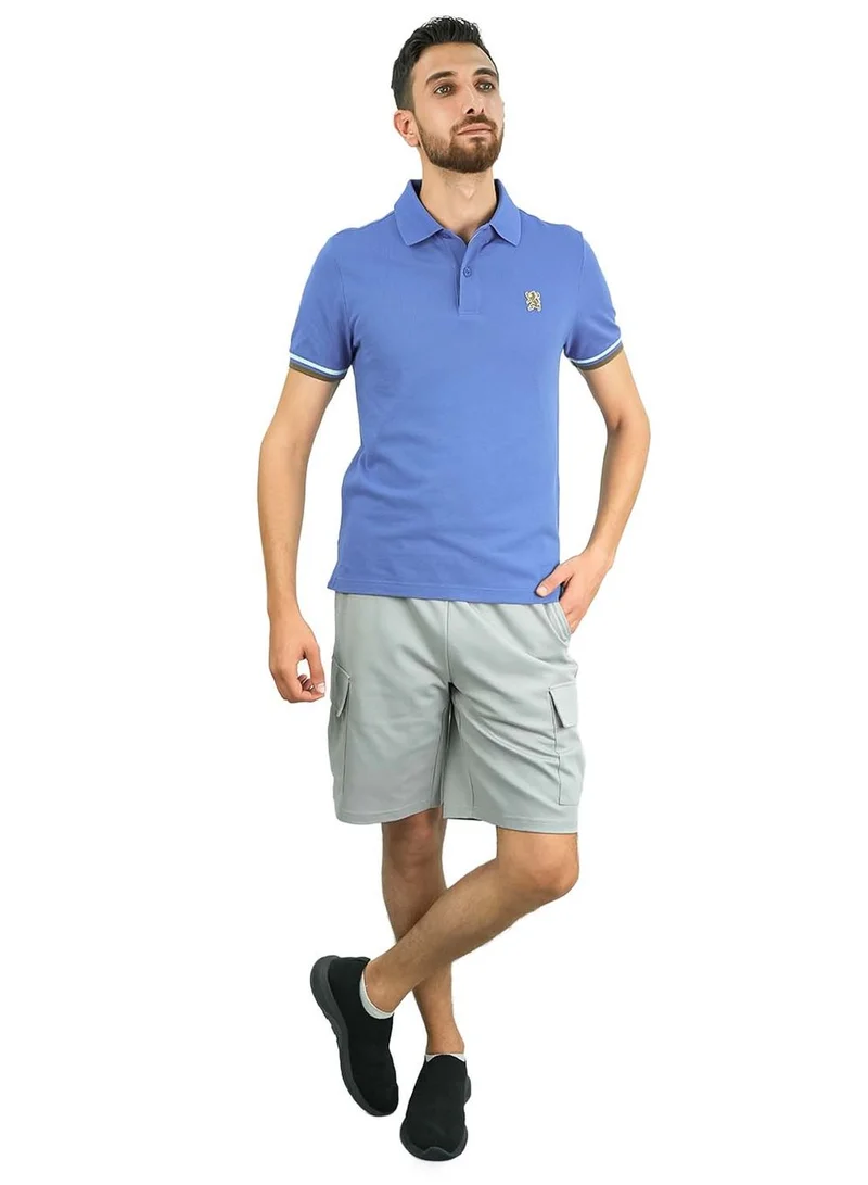 GIORDANO Men's Performance Polo: Classic Piqué, Tipped Collar, Embroidered Detail