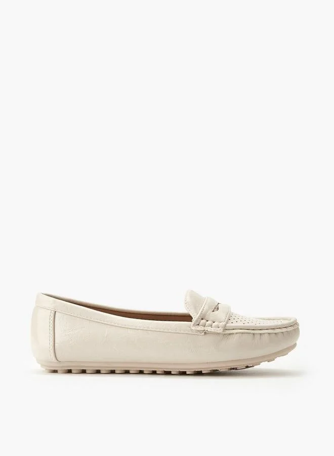 Le Confort Women Perforated Detail Pebble Sole Loafers