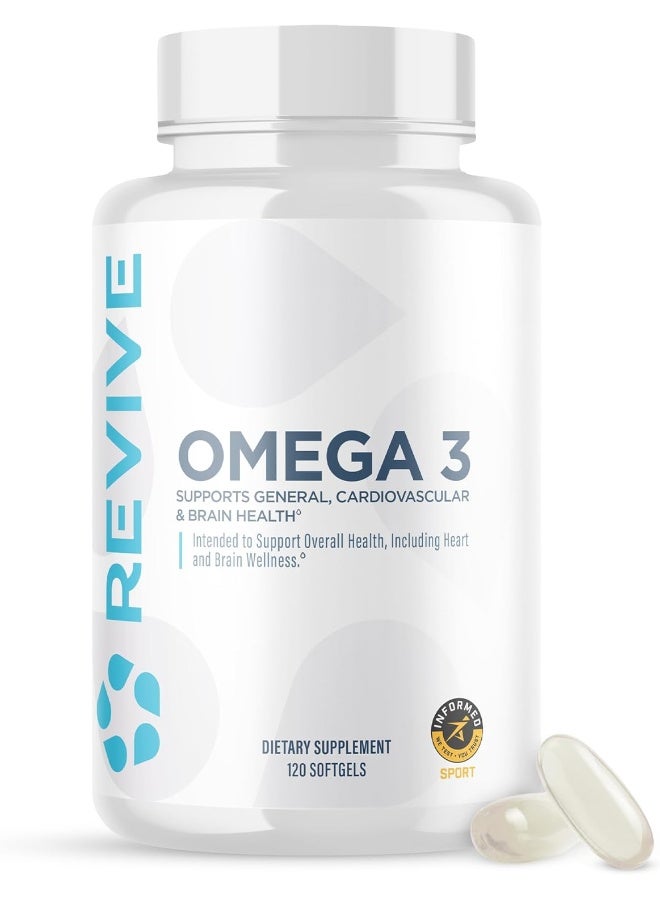 Revive MD Omega 3 Fish Oil Supplements for Men  Women - Image 1