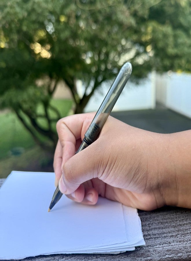 بوكا قلم حبر جاف صغير الحجم مصنوع في الولايات المتحدة الأمريكية - عبوة من 4 أقلام حبر جاف شفافة بألوان جواهر جذابة - أنيق، صغير الحجم وملون - للقرطاسية، المدرسة، العمل أو المجلات (أونيكس) - Image 2