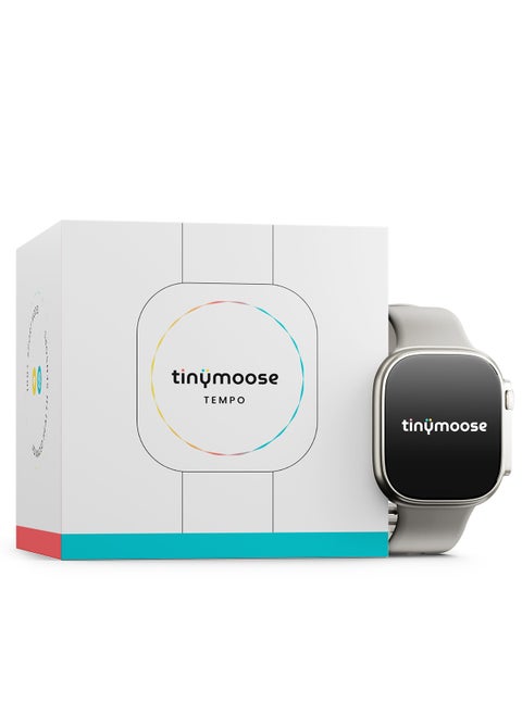 Smartwatch Tempo With ِHD AMOLED Display / Ultra Battery Life / 100+ Sport Modes / IP68 Waterproof / Bluetooth Calling / Heart Rate Monitoring / SPO2 / GPS / Ultra Smart Watch - Moonstone Silver