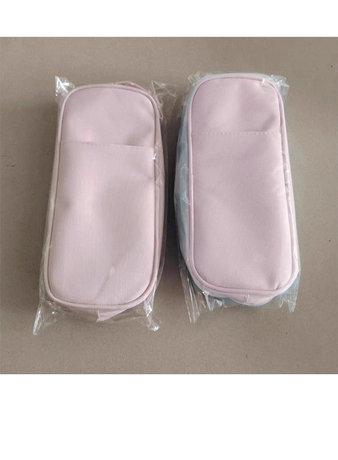 Pink Large Capacity Pencil Case with Zipper, School Stationery Organizer Bag for Teens, Girls, Boys, and Women, Perfect for Pencils, Erasers, RulersUse - Image 2