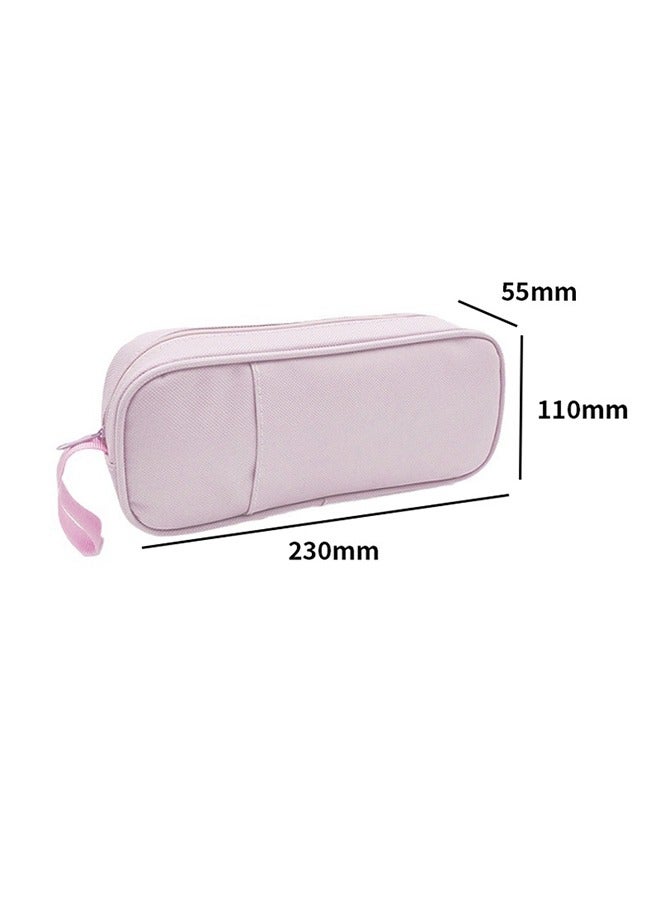 Pink Large Capacity Pencil Case with Zipper, School Stationery Organizer Bag for Teens, Girls, Boys, and Women, Perfect for Pencils, Erasers, RulersUse - Image 3