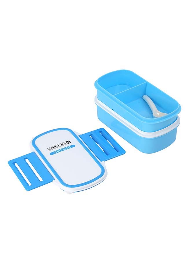 Royalford Airtight Lunch Box with 2 Layer Blue 1.4Liters - Image 2