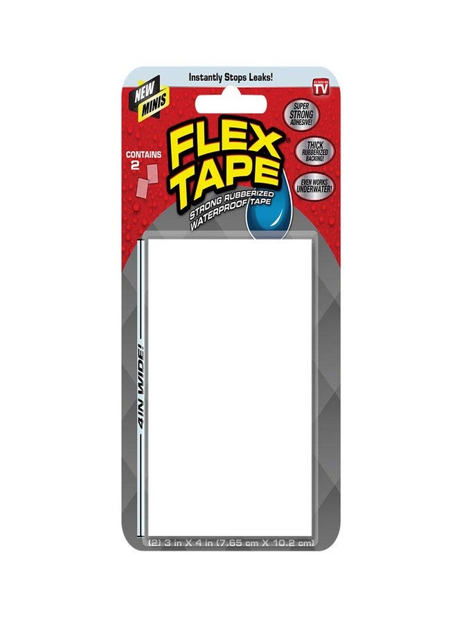 Flex Tape, Mini, White, Original Thick Flexible Rubberized Waterproof Tape - Seal and Patch Leaks, Works Underwater, Indoor Outdoor Projects - Home RV Roof Plumbing and Pool Repairs - Image 1