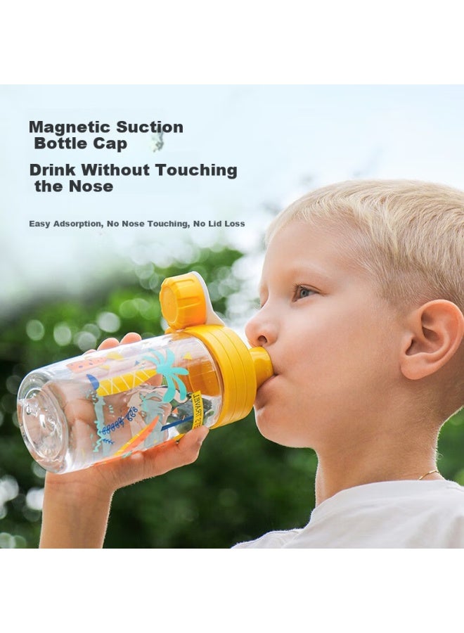 Btif Children's Water Bottle, Summer Student School High-value Back-to Season Direct Drinking Water Cup, Shark Party 450ml - Image 1