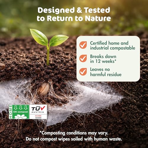 Naty Baby Wipes | 98% Water, Hypoallergenic & Natural for Sensitive Skin | Unscented, Plant-Based, Fragrance-Free | Plastic-Free & Compostable | Newborn & Toddler Diaper Wipes | 168 Count (3 Packs) - Image 5