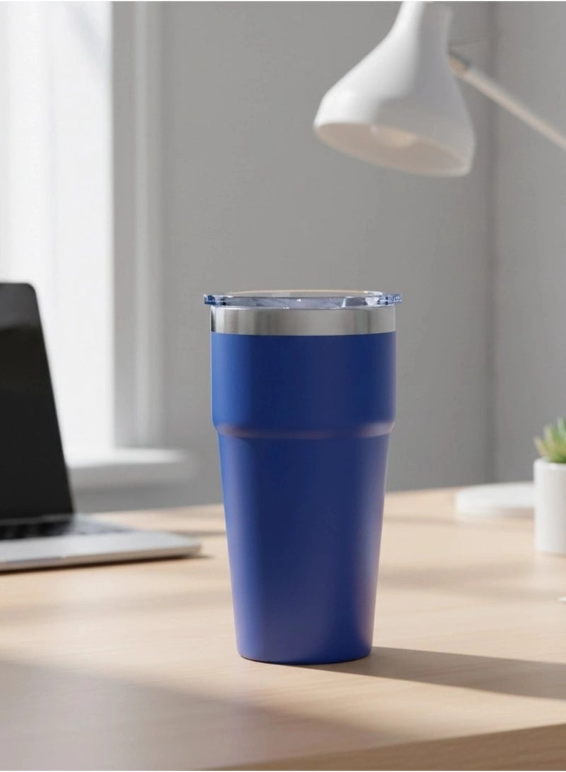 بهلوان معزول بالفراغ من الفولاذ المقاوم للصدأ سعة 26 أونصة 304 ، متوافق مع العديد من السيارات وأكواب الثلج ومثالي للحمل في الهواء الطلق. يحافظ على المشروبات ساخنة أو باردة. - Image 1