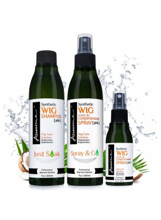 Synthetic Wig Shampoo & Leave In Conditioner Spray Ph6 Replenishes & Easy Combing Contains Coconut Oil (Premium Set Of 3) - pzsku/Z0B2CB7AC73E6EC20F7DEZ/45/_/1719162256/17e39e08-43ab-4e15-a90f-a6c5ecb00aca