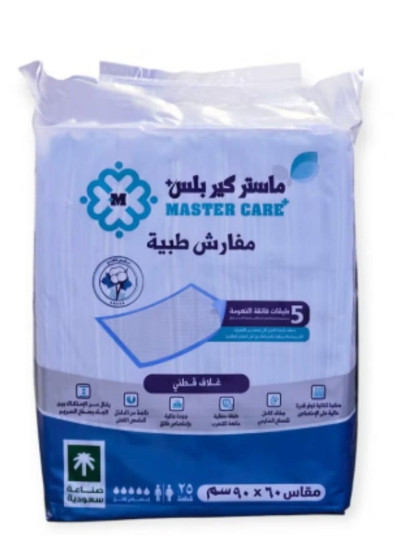 MASTER CARE 25-Piece Disposable Underpads- 60 x 90 cm - Image 3