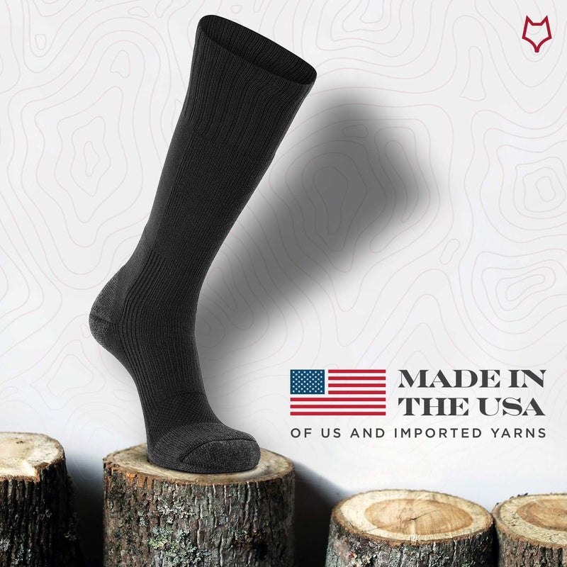 FOX RIVER FoxRiver Men's Wick Dry Maximum Medium-weight Military Mid-calf Socks - Black - Image 2