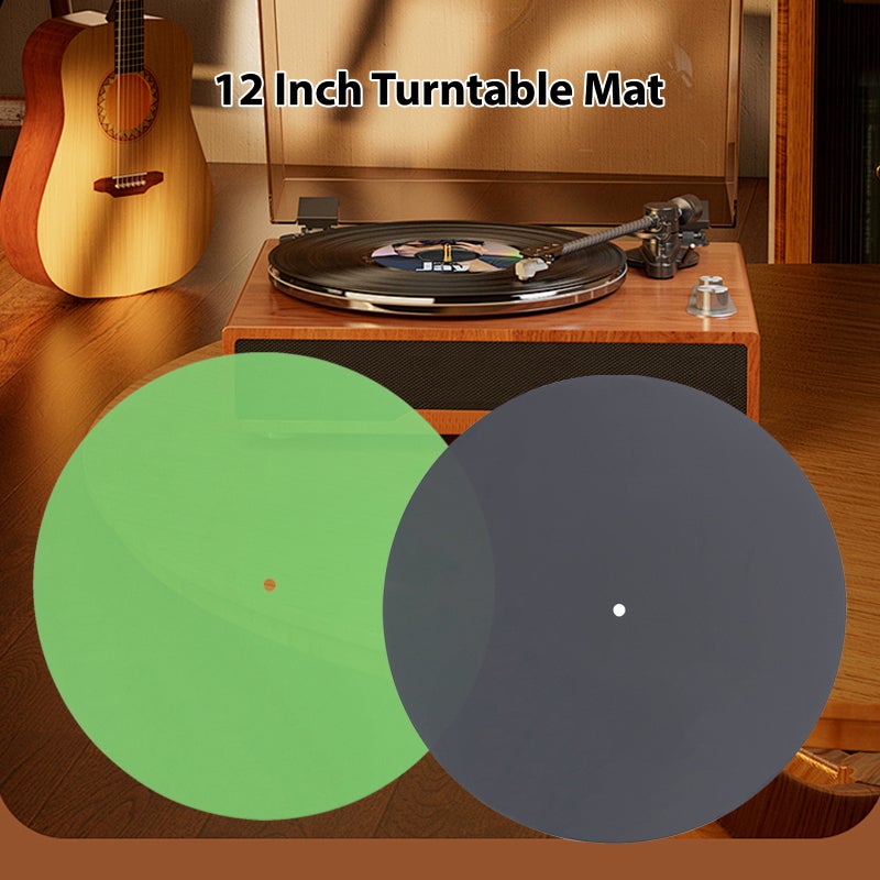 Turntable Mat: Black Premium Acrylic Material - Anti-Static Dust-Proof Record Player Mat for Standard 12-Inch Vinyl Records, Music Lovers and DJs - Image 2