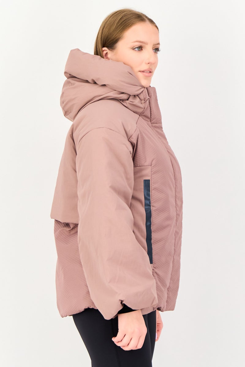 Adidas Women Sportswear Fit Long Sleeve Outdoor Jacket, Mauve - Image 2