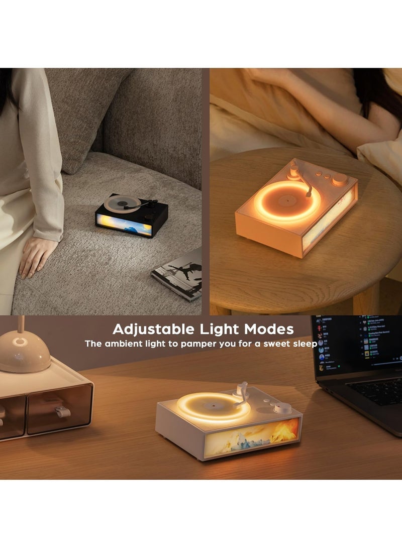 Captaintech Retro Bluetooth Speakers Portable, Vinyl Record Player Style Portable Wireless Speaker, with Aroma Diffuser Night Light Old Fashioned Classic Phonograph Style Speaker Support TF Card AUX - Image 4