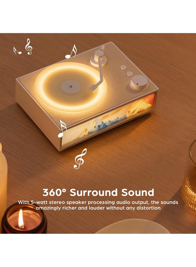 Captaintech Retro Bluetooth Speakers Portable, Vinyl Record Player Style Portable Wireless Speaker, with Aroma Diffuser Night Light Old Fashioned Classic Phonograph Style Speaker Support TF Card AUX - Image 5