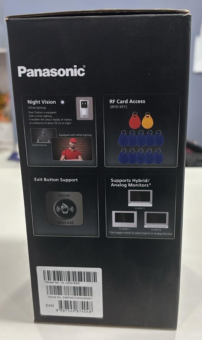 Panasonic VLVA514SX 4 Bell Outdoor VDP Video Intercom Door Phone Camera Station Application for Multi Apartment Row House Bunglow - Image 3