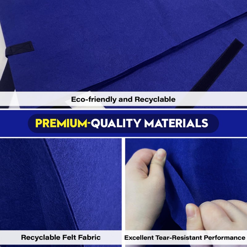 Wibeelee Tv Cover For Moving 70""-75"" Flat Screens Dust & Anti-Scratch Tv Screen Protector Cover With Bottom Strap For Moving  Painting  Renovation  Pet Scratch Prevention & Furniture Protection(Blue) - Image 3