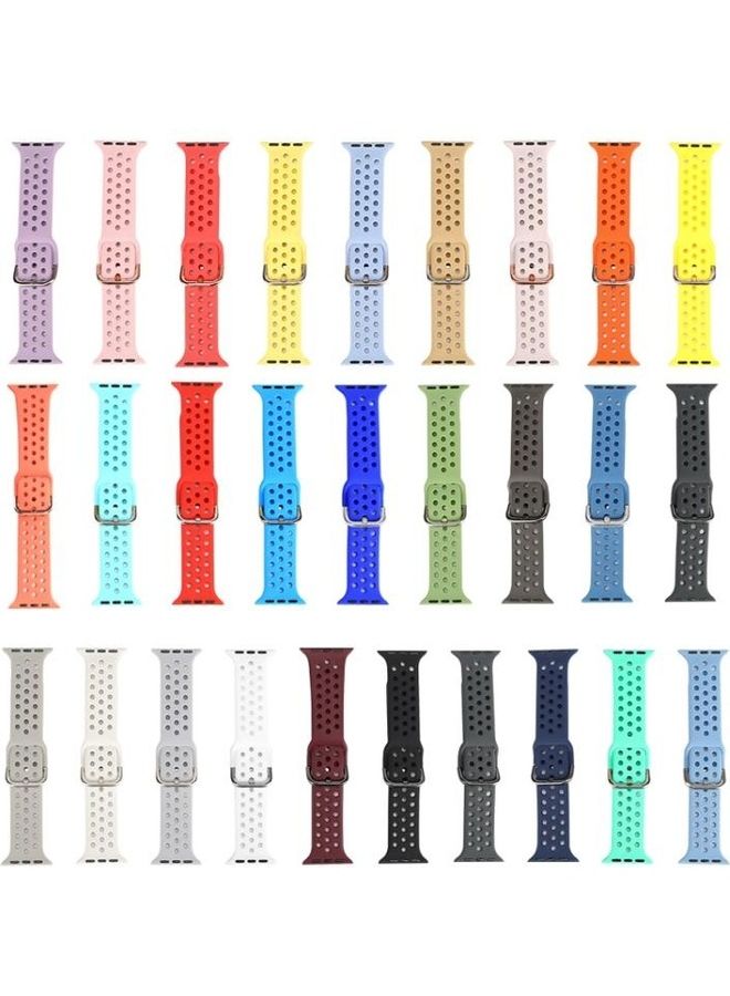HuHa Silicone Replacement Watchband For Apple Watch Series 7/6/SE/5/4/3/2/1 41/40/38mm Orange - Image 2