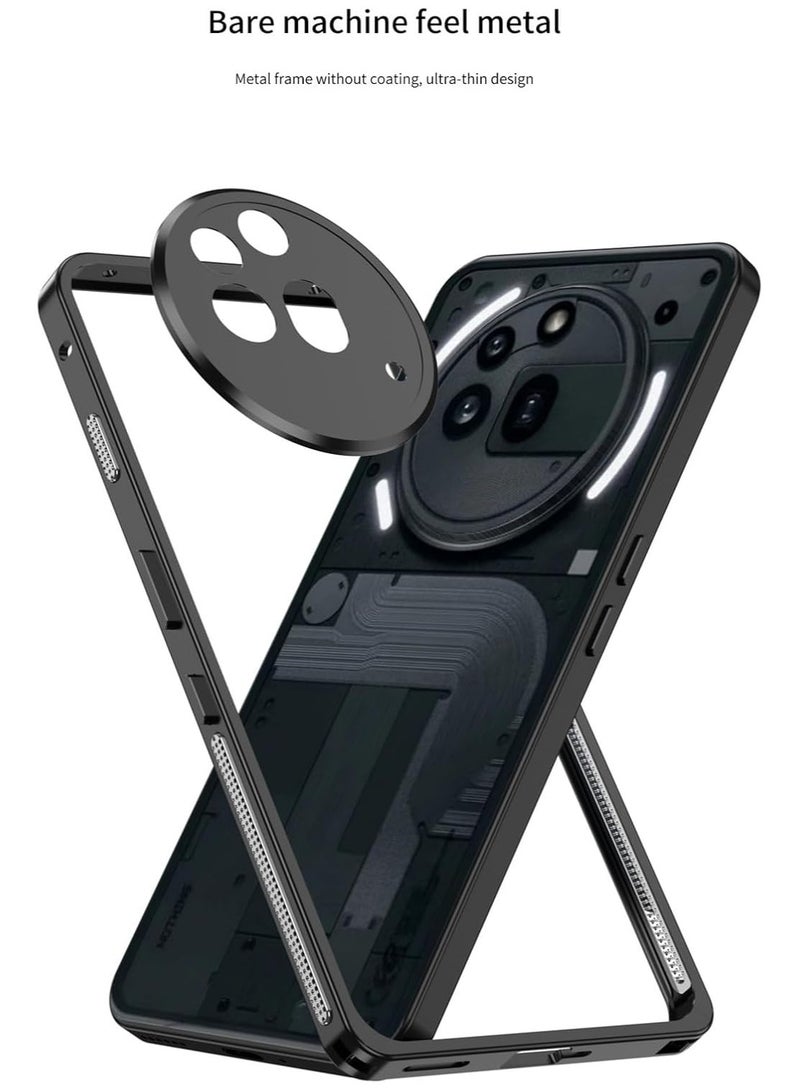 عام **غطاء معدني لـ Nothing Phone (3a) برو - هيكل من سبائك الألمنيوم مع غطاء عدسة كاميرا مضاد للسقوط والصدمات وتهوية فعالة** - Image 3