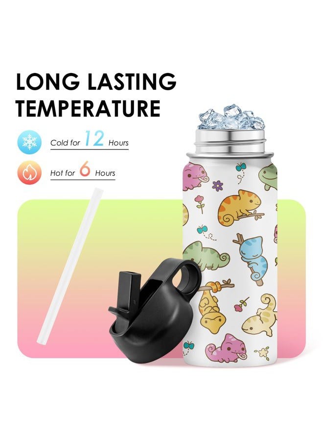 xiiai 16oz Insulated Water Bottle with Handle & Flip Straw Salamander-Themed Tumbler, Stainless Steel Salamander Themed Mugs, Gifts for Girls Coworkers, Friend, Travel Cup - Image 4